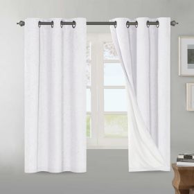 Blackout White Curtains for Bedroom Energy Efficiency Window Curtains for Nursery