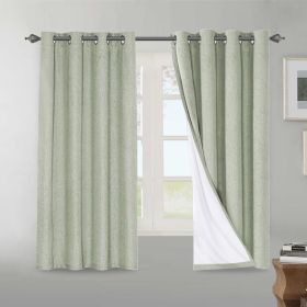 Linen Blackout Curtains for Living Room, Outdoor Waterproof Curtains Completely Black Out, Grommet Thermal Curtains