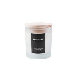 Smokeless Handmade Soy Wax Scented Candle With Clear Wooden Cover (Style: Bamboo forest after rain)